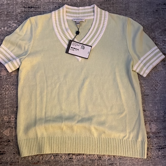 NWT St John Sport putting green and white sweater Medium Excellent condition - Picture 2 of 5